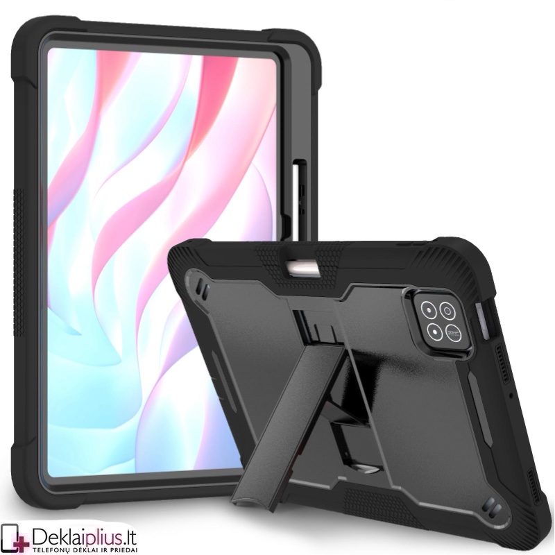 Smūgiams atsparus dėklas planšetei - su kojele (Xiaomi Pad 7/Pad 7 Pro/Pad 8/Pad 8 Pro) Smūgiams atsparus dėklas planšetei - su kojele (Xiaomi Pad 7/Pad 7 Pro/Pad 8/Pad 8 Pro)